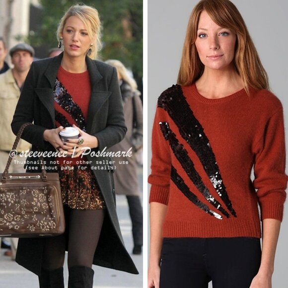 Marc by Marc Jacobs Quad Sequin Sweater ASO Serena Van Der Woodsen - Picture 1 of 12